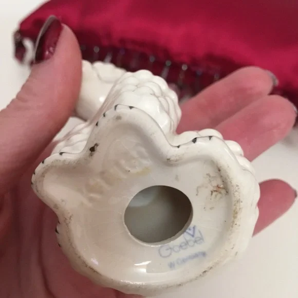 Vintage Goebel Retro Miniature Figurine White Poodle Curly Hair Puppy Dog - Picture 4 of 13